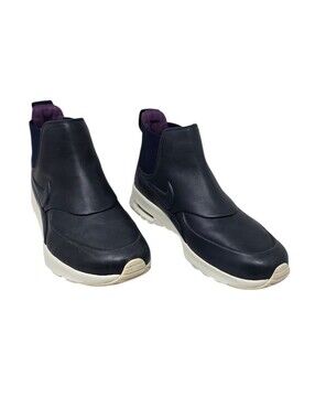 Nike Air Max Thea Leather Mid Chelsea Sneaker Boots Navy Blue White Women's 8
